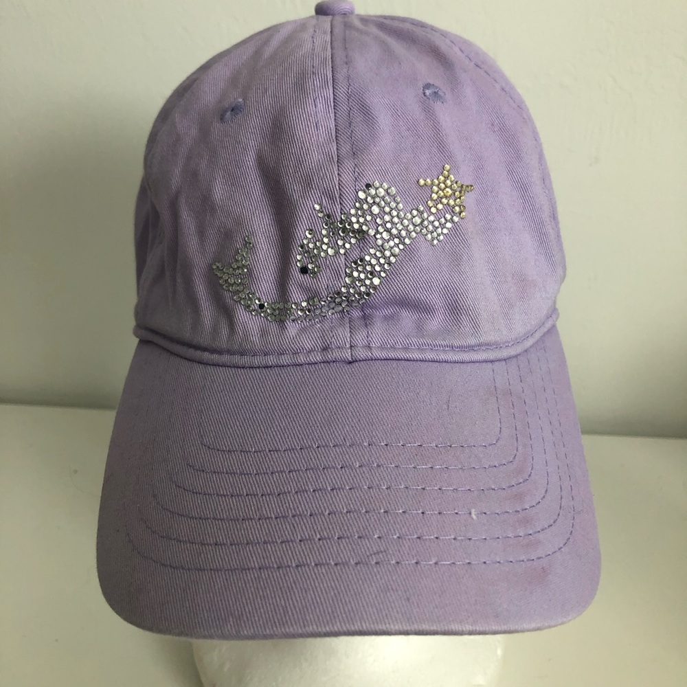 Palm Island Lavender Hat with Rhinestone Mermaid and Star